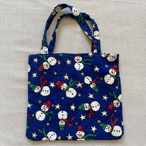 2/$20 Handcrafted Snowman Tote Bag